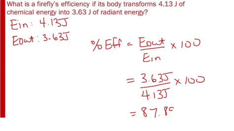 how to calculate percentage efficiency in physics