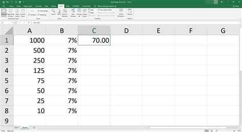 how to calculate percentage of blank cells in excel