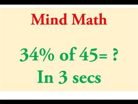 how to calculate percentage quickly in mind