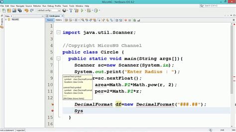how to calculate perimeter of circle in java
