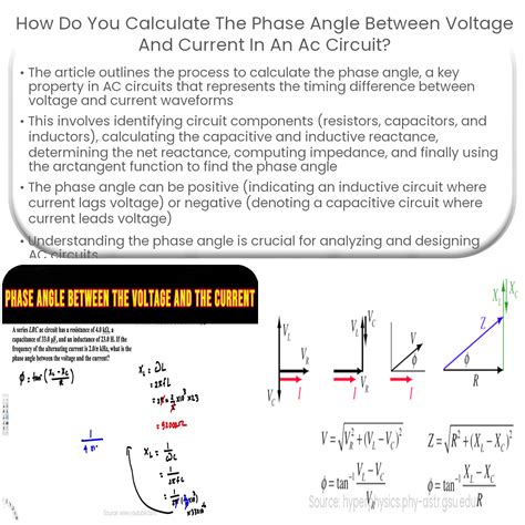 How To Calculate Phase Angle Between Current And Voltage