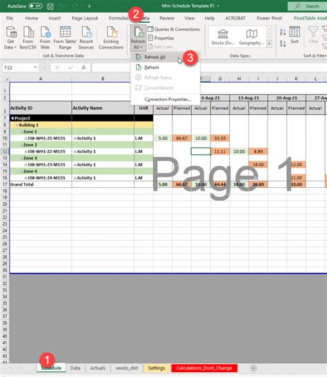 how to calculate planned value in excel