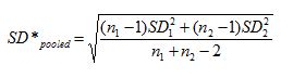 how to calculate pooled standard deviation in spss