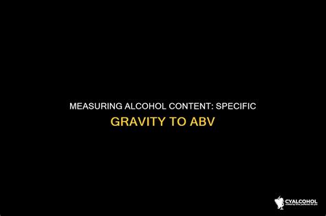 How To Calculate Potential Alcohol From Specific Gravity