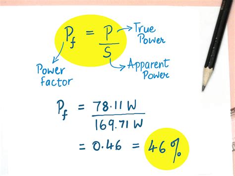 how to calculate power factor