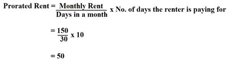 how to calculate prorated rent
