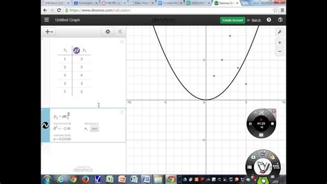 how to calculate quadratic regression on desmos