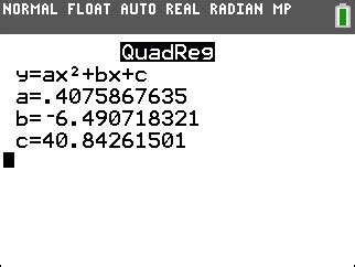 how to calculate quadratic regression on ti 84