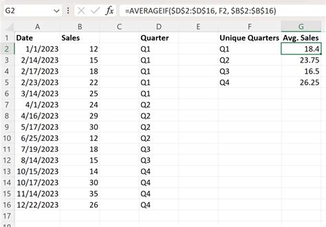 how to calculate quarter over quarter growth in excel