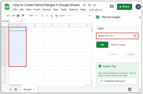 how to calculate range in google sheets