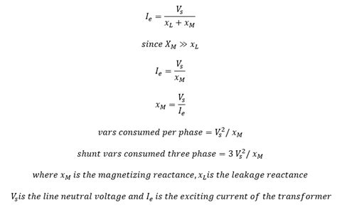 how to calculate reactive power loss in transformer