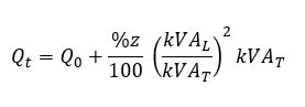 how to calculate reactive power of a transformer