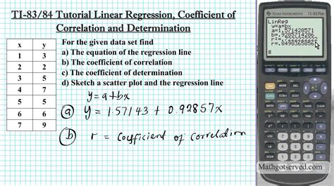how to calculate regression line on graphing calculator