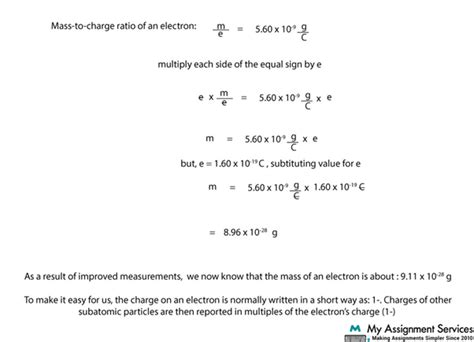 how to calculate relative mass of electron