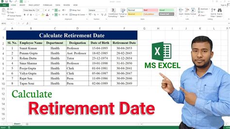 how to calculate retirement amount in excel