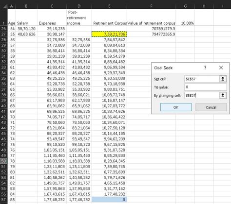 how to calculate retirement corpus in excel