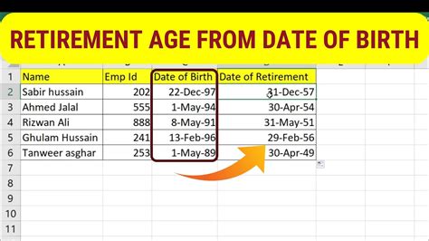 how to calculate retirement in excel