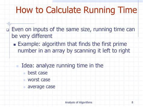 how to calculate running time of an algorithm