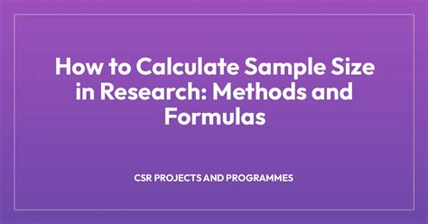 how to calculate sample size in research methodology pdf