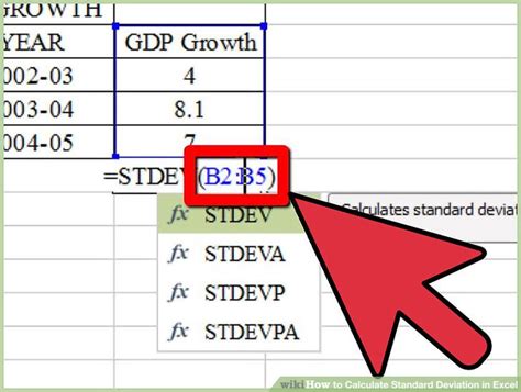 how to calculate semi standard deviation in excel