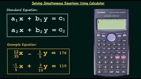 how to calculate simultaneous equations using calculator