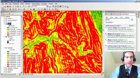 how to calculate slope area in arcgis