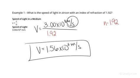 how to calculate speed of light in air