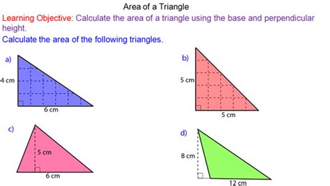 how to calculate square area of a triangle