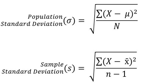 how to calculate standard deviation in descriptive statistics
