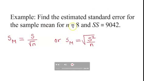 how to calculate standard error between two means
