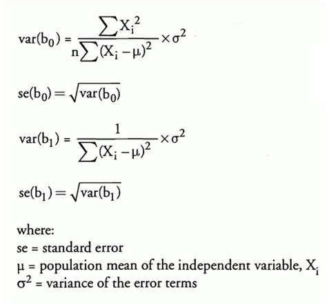 how to calculate standard error from variance