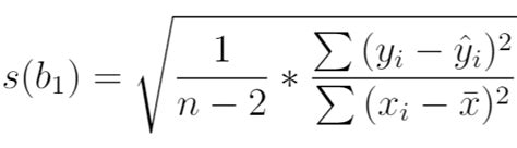 how to calculate standard error in regression