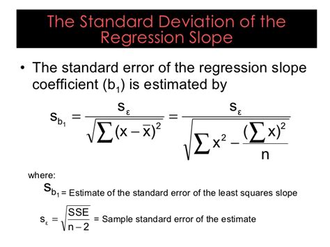 how to calculate standard error in regression statistics