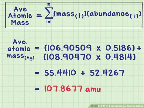 how to calculate the atomic mass of an element containing a mixture of isotopes