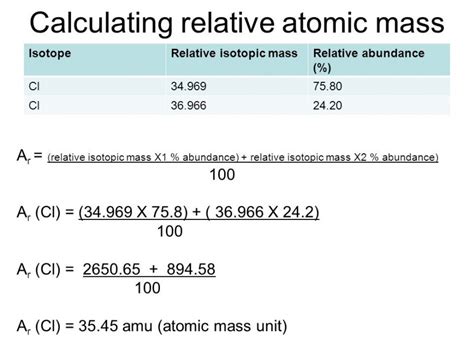 how to calculate the atomic mass of an element with three isotopes