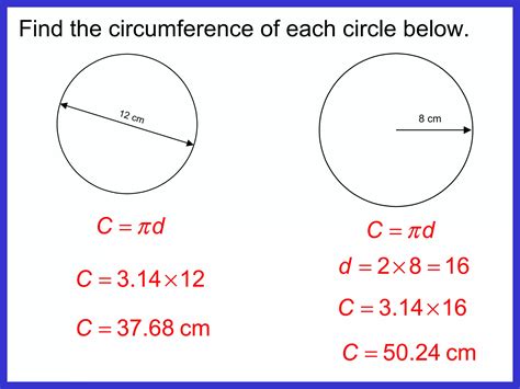 how to calculate the circumference of a circle with only the diameter