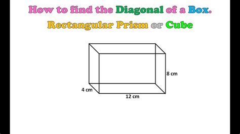 how to calculate the diagonal of a box