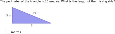 how to calculate the perimeter of a triangle with one side missing