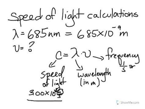how to calculate the speed of light with a microwave