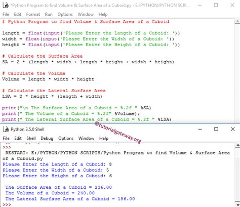 how to calculate the surface area of a cube in python