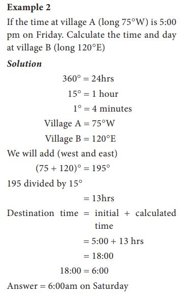 how to calculate time difference based on longitude