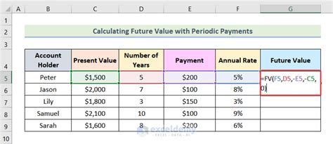 how to calculate time value of money in excel