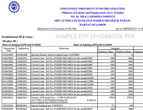 how to calculate total amount in epf passbook
