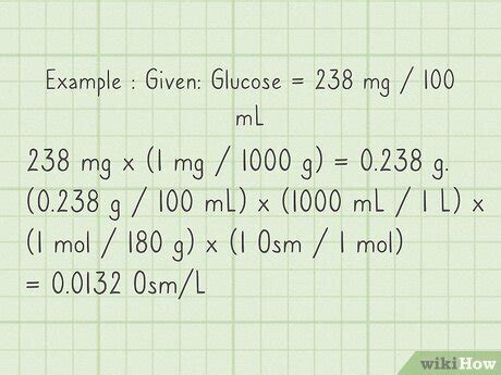 how to calculate total osmolarity