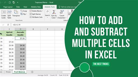 how to calculate two cells in excel