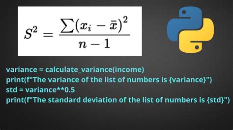 how to calculate variance python