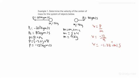 how to calculate velocity using mass