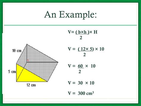 how to calculate volume of a triangular prism formula