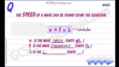 how to calculate wave speed in physics