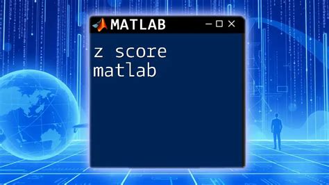 How To Calculate Z Score In Matlab